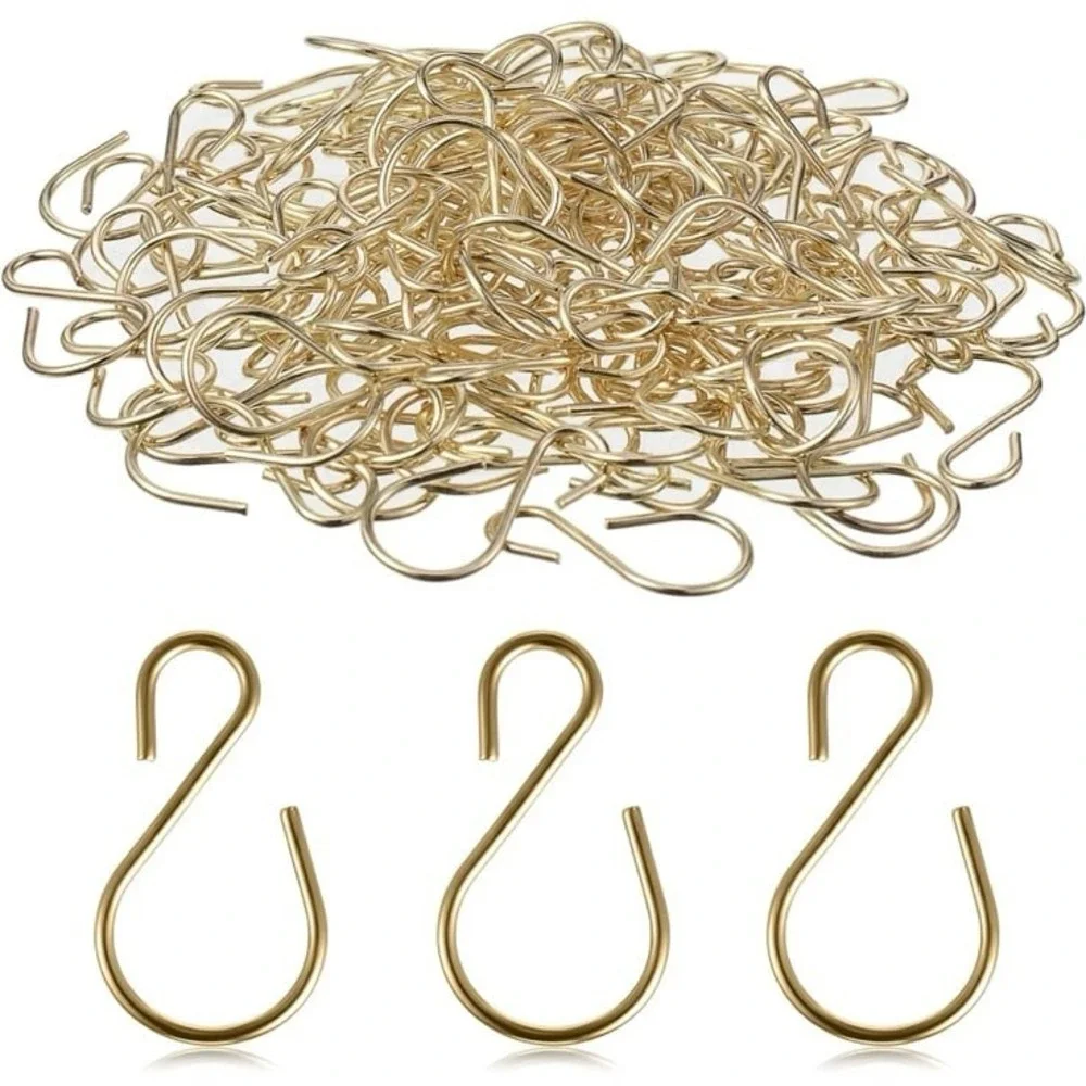 Sratte 120 Pcs Mini S Hook for Hanging 1 Inch Metal Hanging Hooks S‎ Shaped Iron